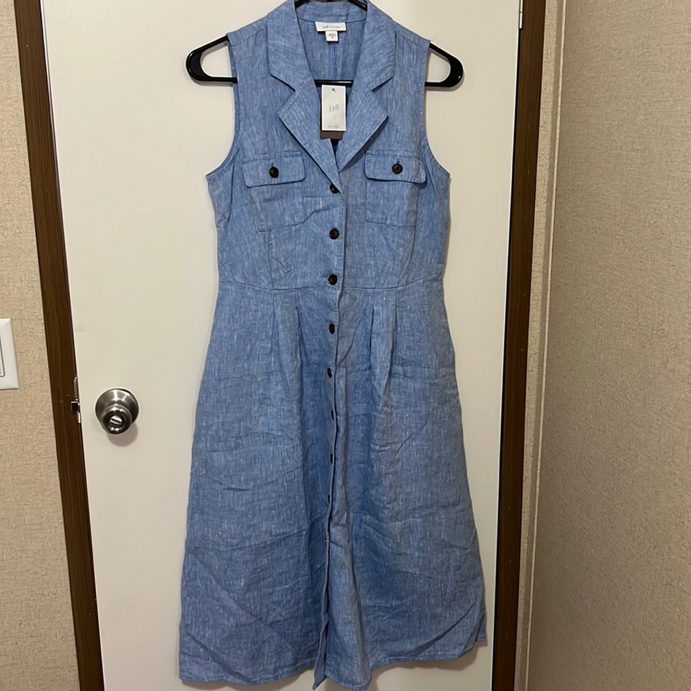 New with tags j. Jill retro style linen dress. 1950’s look xs extra small
